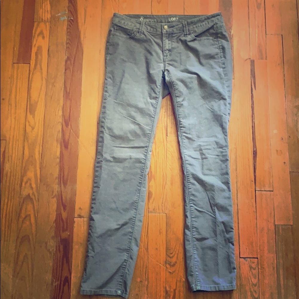 SALE! 🖤 LOFT Modern Slim Grey Pants 8